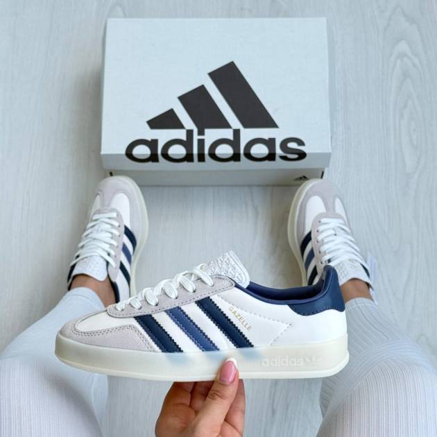 Adidas Gazelle Blanco y Azul Marino Unisex