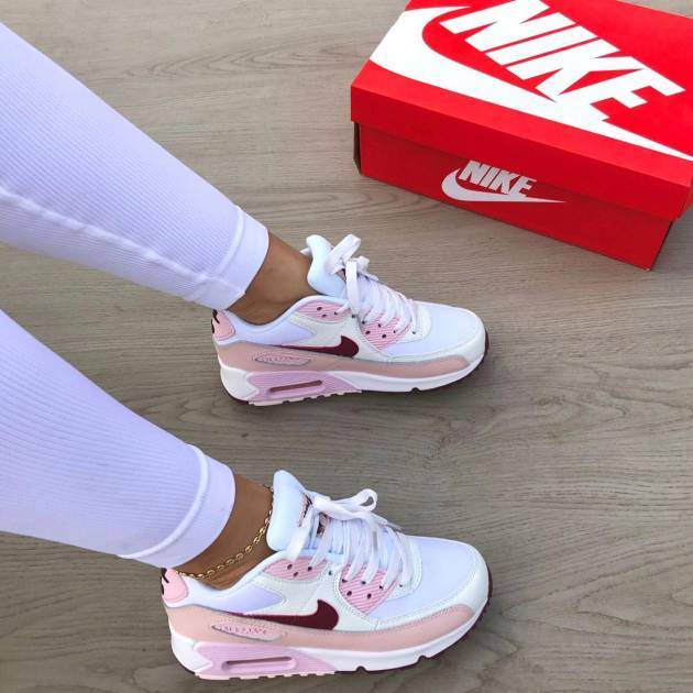 Nike Air Max 90 Rosa/Rojo – Mujer